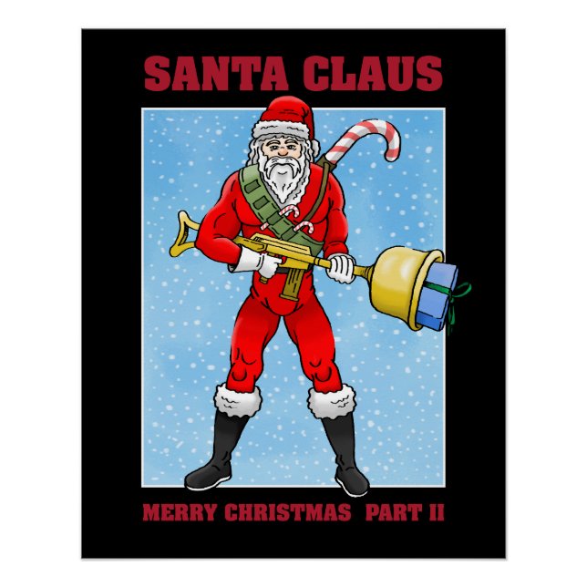 Póster Papai Noel Feliz Natal (Frente)