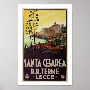 Póster Papai noel italiano Cesarea Terme Lecce do viagem