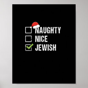 Poster Papai Noel judeu Natal Travesso Bom