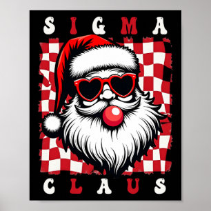 Poster Papai Noel Legal Rizz Feliz Rizzmas Piadas Sigma N