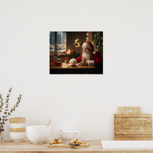Poster Papai noel Lifelike Portrait: A Magia Real de Chri