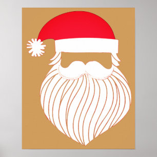 Poster Papai noel moderno minimalista do Natal