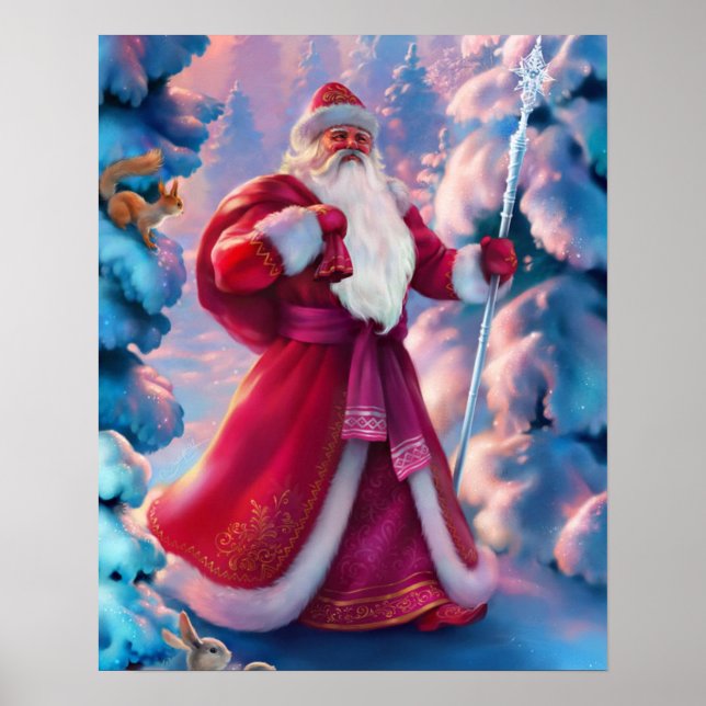 Poster Papai Noel na floresta (Frente)