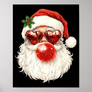 Poster Papai Noel Natal Sopra Chiclete E Óculos De Sol