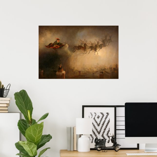 Poster Papai Noel por William Holbrook Beard (Escritório em casa)