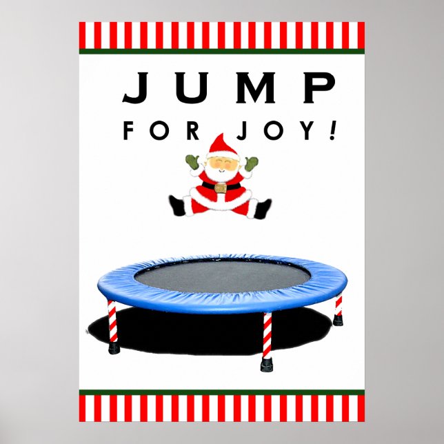 Poster Papai Noel Pulando no Trampolim (Frente)