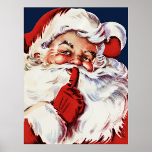 Póster Papai Noel que diz o SH-H-h