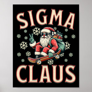 Poster Papai Noel Sigma Claus Engraçado Natal Meme Adoles