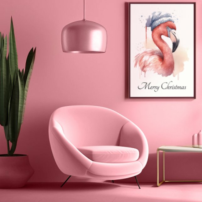 Poster Papai noel Snowbird Flamingo, personalizado (Criador carregado)