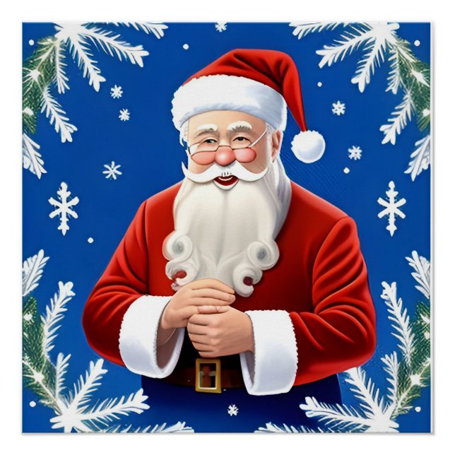 Póster Papai Noel Sorridente (Frente)