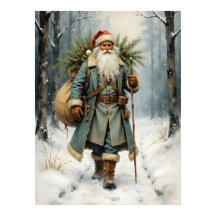 Papai Noel Vintage na Floresta Nevada