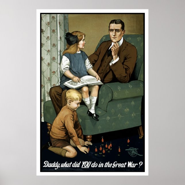 Póster Papai, o que você fez na grande guerra? (Frente)