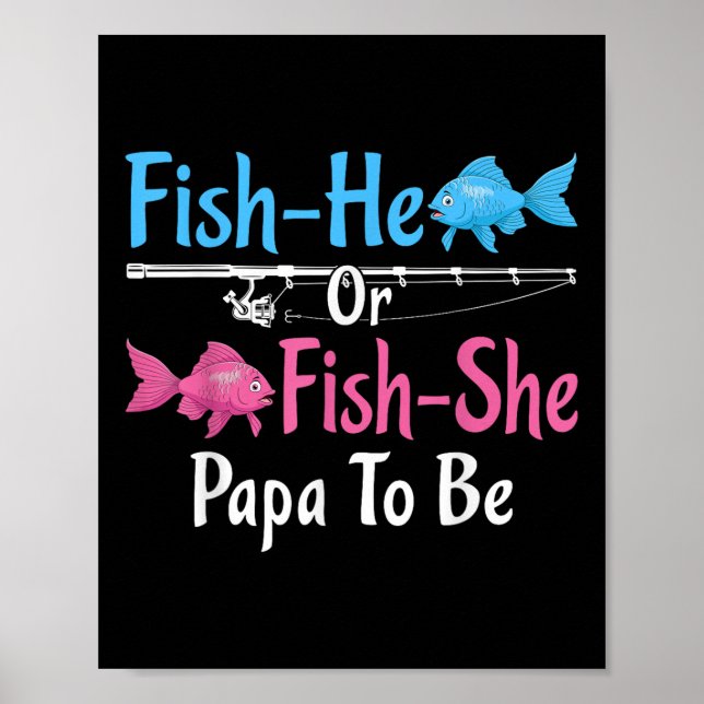 Poster Papai Peixe-macho Ou Peixe-fêmea Para Ser Revelaçã (Frente)