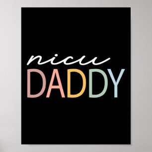 Poster Papai Retro Colorido Nicu Pai Boho Pequeno Guerrei