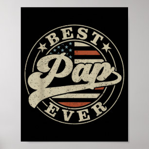 Poster Papai Sempre Bandeira Americana Dos EUA Dia Dos Pa
