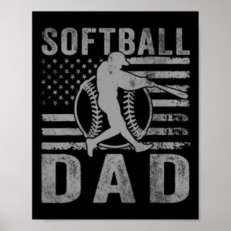 Poster Papai Softll EUA Bandeira Americana Dia dos Pais H