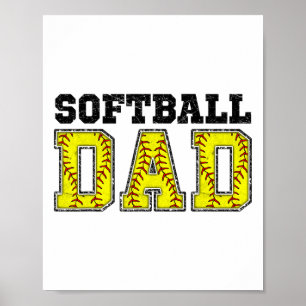 Poster Papai Softll Feliz Dia dos Pais Homens Esposa Filh
