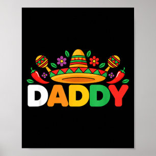 Poster Papai sombrero maracas mexicana festa papai Papai 