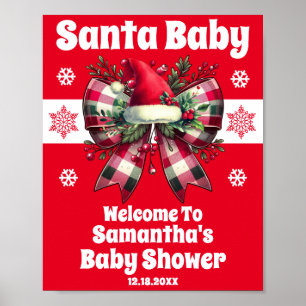 Poster Papais noeis Arco de Natal de Bebê Boas-vindas