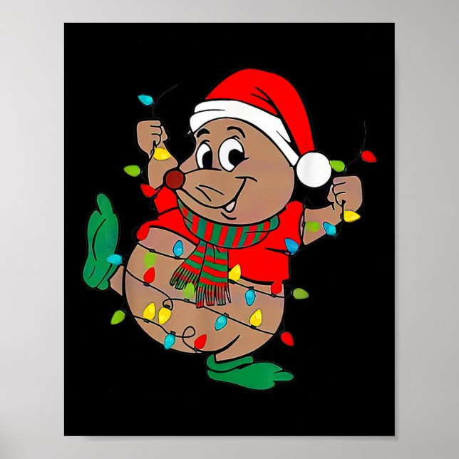 Poster Papais noeis bonitos Gus Luzes de Natal (Frente)