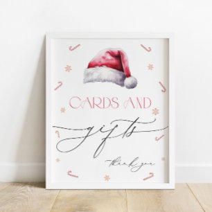 Poster Papais noeis Cartões de Chá de fraldas de Natal e