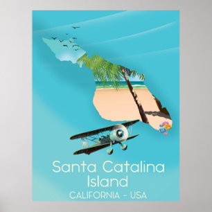 Poster Papais noeis Catalina Island California EUA