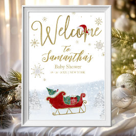 Poster Papais noeis Chá de fraldas de Natal