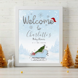 Poster Papais noeis Chá de fraldas de Natal
