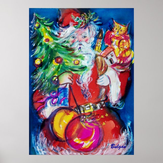 PÓSTER PAPAIS NOEIS COM ÁRVORE DE NATAL E PRESENTES (Frente)