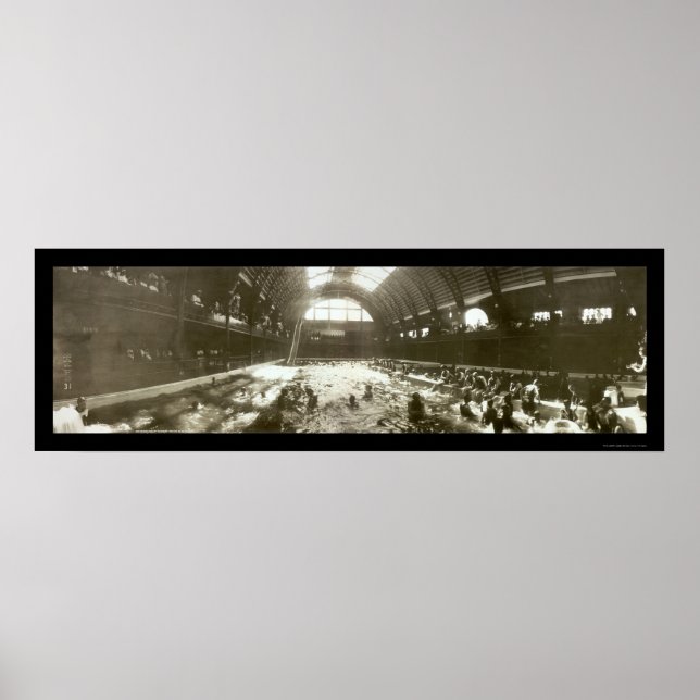 Póster Papais noeis Cruz CA Plunge Foto 1908 (Frente)