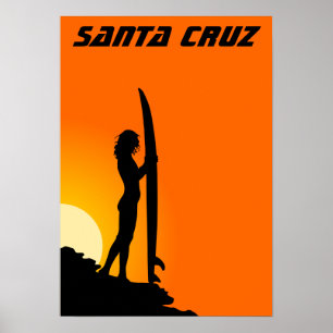 Poster Papais noeis Cruz California surfer