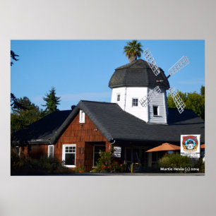 Póster Papais noeis Cruz Windmill