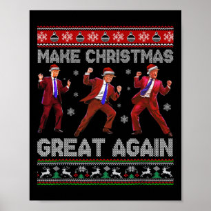 Poster Papais noeis Dança de Trump Tornem o Excelente de