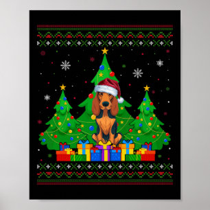 Poster Papais noeis de Árvore Xmas, Sweater, Língua Ingle