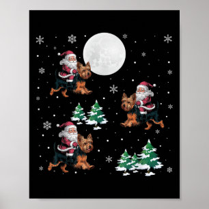 Poster Papais noeis De Árvores Do Xmas Andando Yorkshire