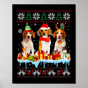 Poster Papais noeis de Cachorro Feia de Natal Xmas Cachor
