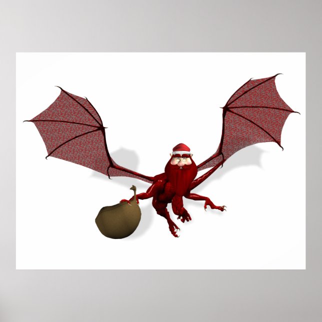 Póster Papais noeis de dragões (Frente)