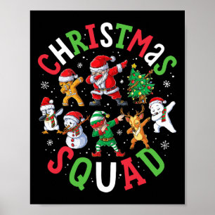 Poster Papais noeis De Esquadrão De Natal Dabbing Elf Fam