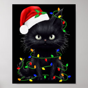 Poster Papais noeis de Gato Negro Família de Natal Corres