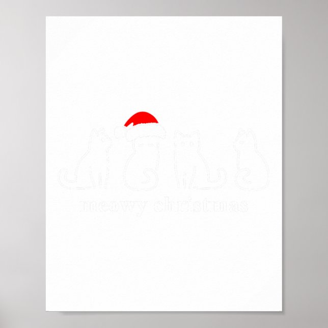 Poster Papais noeis De Gatos De Gatinho De Natal E Gatinh (Frente)