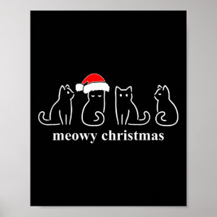Poster Papais noeis De Gatos De Gatinho De Natal E Gatinh