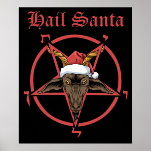 Poster Papais noeis de granizo Satanás Satã de Capim