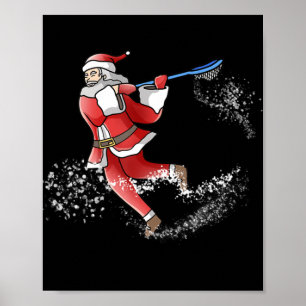 Poster Papais noeis de Lacrosse Natal Legal Lax Sport Ugl