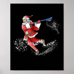 Poster Papais noeis de Lacrosse Natal Legal Lax Sport Ugl