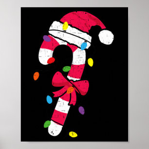 Poster Papais noeis de Natal Candy Cane Xmas Kids Toddler