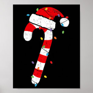 Poster Papais noeis de Natal Candy Cane Xmas Kids Toddler