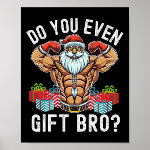 Poster Papais noeis de Natal de Bodybuilding de Levantame