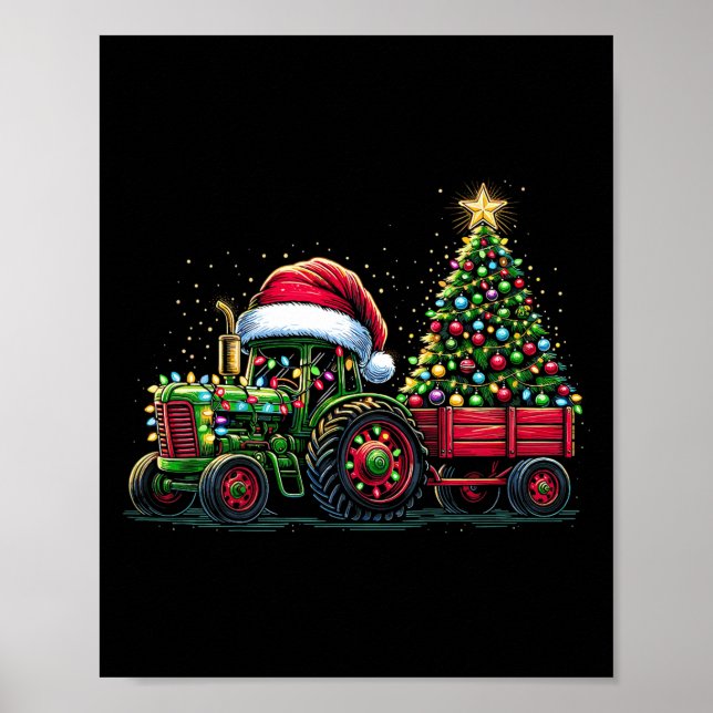 Poster Papais noeis de natal de tratores de Natal Caminhã (Frente)