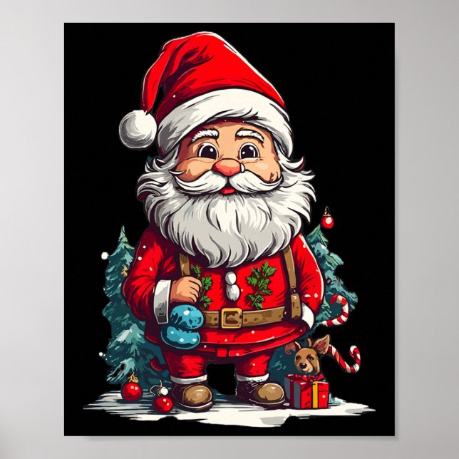 Poster papais noeis de Natal felizes para rapazes1 (Frente)
