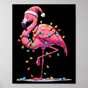 Poster Papais noeis de Natal Flamingo Lover Mulheres Home